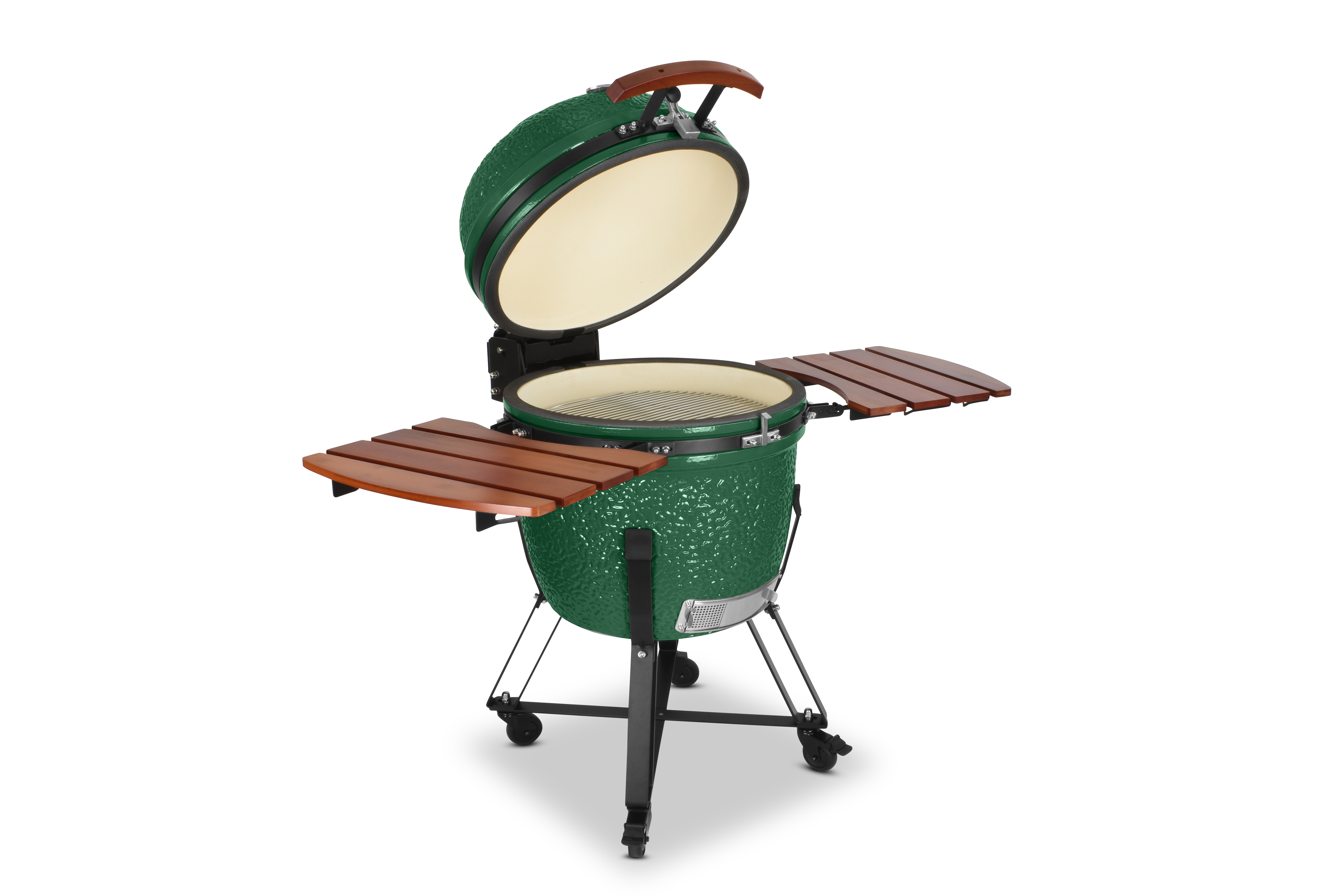 Kamado SE-23,5 Grill Grün 60 cm Grilldurchmesser, Grillrostdurchmesser 51,5cm, BBQ Keramik Holzkohlegrill Grill mit Holzkohle